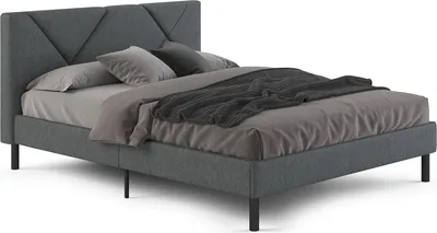 Produktbild von Dmora Doppelbett Morpheus Taubengrau\, Matratzengröße 160x190 cm, Gepolstert