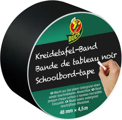 Produktbild von Duck Kreidetafel Klebeband 48mm X 4,5m Klebeband Zum Beschriften und Notieren