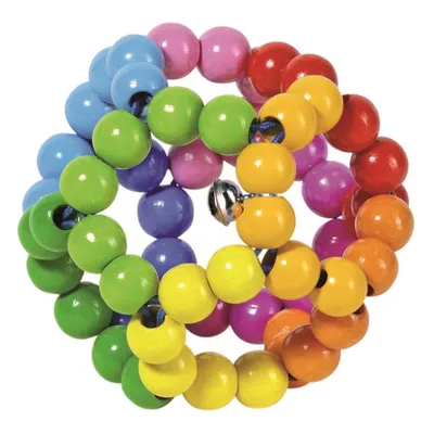 Image de Goki Anneau de préhension en bois Boule arc-en-ciel