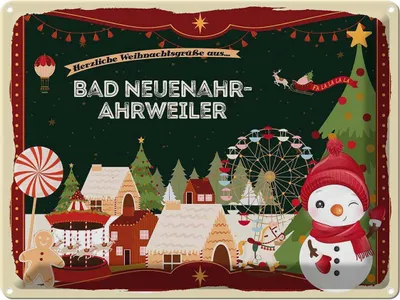 Zdjęcie produktu dla vianmo Blaszany znak 30x40 cm Grüße BAD NEUENAHR-AHRWEILER