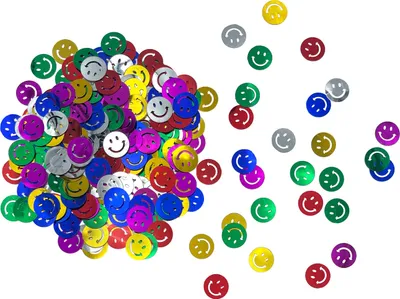 Produktbild von Oblique Unique Smiley Konfetti Set Bunt Tischdeko Kinder Geburtstag Party Fasching Motto Party Basteln