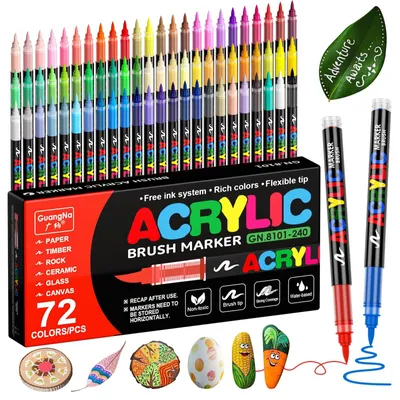 Image de Omgoods - 72 stylos de peinture acrylique pour projets créatifs