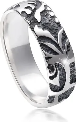 Produktbild von MATERIA Antik Ring Floral Palmblätter 925 Sterling Silber e Fertigung #SR-110