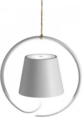 Immagine prodotto di Lampada a led a sospensione Poldina Bianca ricaricabile e dimmerabile