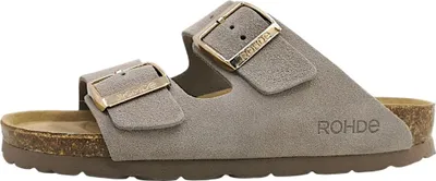 Produktbild von Rohde Damen Pantolette aus Veloursleder mit verstellbaren Schnallen Alba 5590, Größe:42 EU, Farbe:Beige