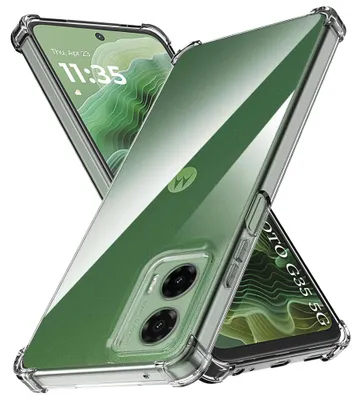 Obrázok produktu pre Techsuit odolné priehľadné silikónové puzdro na Motorola Moto G35 – priehľadné