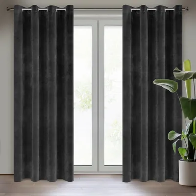 Produktbild von Vorhang RIA schwarz 140x250 cm  Ösen 10