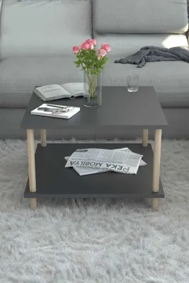 Image de Skye Decor, table gigogne de haute qualité (3 pièces), anthracite, 100% mélaminé | 1001