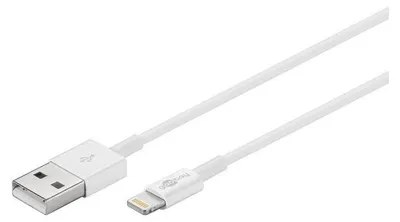 Produktbild von Goobay 72907, 2 m, Lightning, USB A, Stecker, Stecker, Weiß