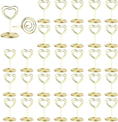 Produktbild von 30 Tischkarten zum Anclipsen mit Ständer, für Hochzeiten, Weihnachten, Valentinstag