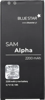 Produktbild von Bluestar Akku Ersatz kompatibel mit Samsung Galaxy Alpha 2200 mAh Austausch Batterie Accu EB-BG850BB