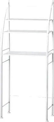 Image de Au-dessus de la tablette de toilettes, trois niveaux, design peu encombrant, BLANC