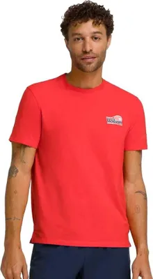 Productafbeelding van Wilson Easy Street T-shirt met korte mouwen, rood, heren, maat L, rood