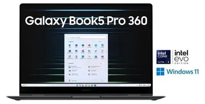 Immagine prodotto di Samsung Galaxy Book5 Pro 360 (16", Ultra 5, 16 GB), un PC Copilot+, Intel Core Ultra 5, 40,6 cm (16"), 2880 x 1800 Pixel, 16 GB, 512 GB, Windows 11 Home