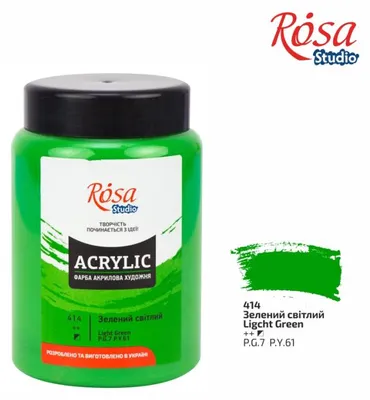 Immagine prodotto di Rosa Studio Vernice acrilica 400 ml Verde chiaro Pittura creativa