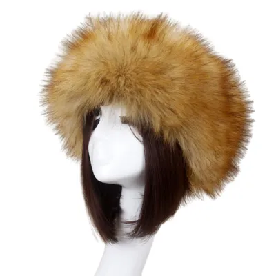 Produktbild von Frauen Herbst Winter Kunstpelz Verdickte Mütze Im Freien Kältebeständige Warme Plüsch Beanie-7