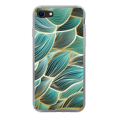 Produktbild von MuchoWow® Handyhülle Schutzhülle Hülle für iPhone 8 Muster - Gold - Abstrakt - Welle Silikon Softcase Handy Hülle - Schutzhaube