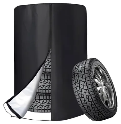 Obrázok produktu pre Ochranný obal na pneumatiky, vhodný pre 4 kusy, vyrobený z tkaniny Oxford 210D, rozmer: priemer 85 cm x výška 120 cm