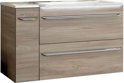 Produktbild von Fackelmann LUXOR Badmöbel Set 3-teilig 100 cm, Braun + Unterschrank links