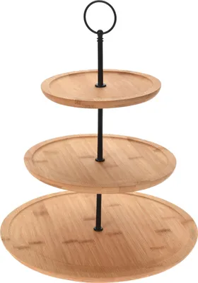 Produktbild von Etagere aus Bambus - 3 Etagen - 28/21/16,5 cm
