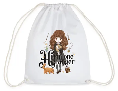 Produktbild von Spreadshirt Harry Potter Hermine Granger Chibi Turnbeutel, One size, Weiß