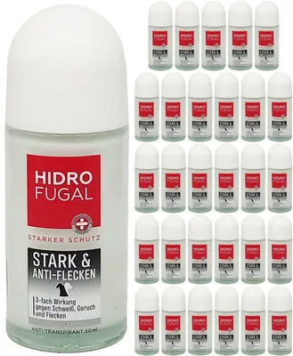 Produktbild von Hidrofugal Deo Roll-on Stark & Anti-Flecken Antitranspirant 30x 50ml