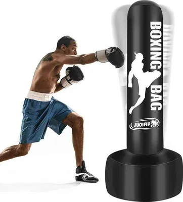 Produktbild von Famanu Standboxsack für Erwachsene - Aufblasbarer Kickboxsack für MMA und Muay Thai Training