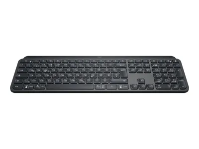 Produktbild von Logitech MX Keys, Volle Größe (100%), Kabellos, RF Wireless + Bluetooth, AZERTY, Graphit