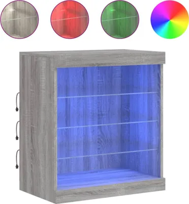 Immagine prodotto di Credenza con Luci LED Grigio Sonoma 60,5x37x67 cm
