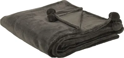 Obrázek produktu pro BELIANI Deka tmavě šedý polyester 200 x 220 cm útulná