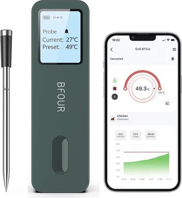 Immagine prodotto di Termometro per carne con ampio display LCD e controllo tramite app