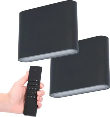 Produktbild von hoftronic LED Wandleuchte Dallas S 6W 720lm 3000K Schwarz IP54