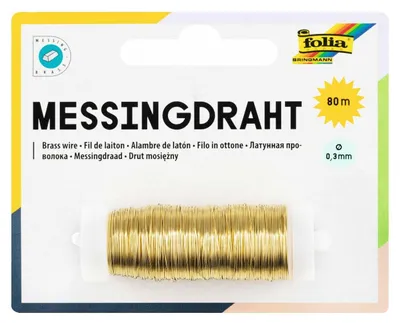 Produktbild von Basteldraht - 0,3 mm Messing goldfarben.