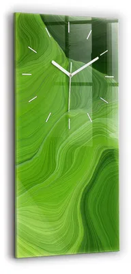 Produktbild von Wallfluent Wanduhr – Stilles Quarzuhrwerk - Uhr Dekoration Wohnzimmer Schlafzimmer Küche - Zifferblatt mit Strichen - weiße Zeiger - 30x60 cm - Moderne Wellen