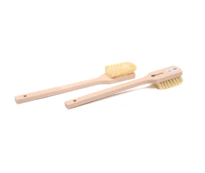 Produktbild von 2x Stielbürsten 43cm Lang Reinigungsbürsten Set gelbe MyprenFibre-Borsten Spülbürsten Langstiel Scheuerbürste Handbürsten