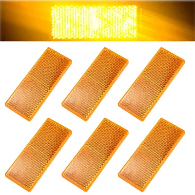 Produktbild von 6 Reflektoren, 100 x 40 mm, selbstklebend, gelb