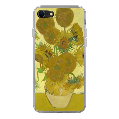Produktbild von MuchoWow® Handyhülle Schutzhülle Hülle für iPhone 7 Sonnenblumen - Vincent van Gogh Silikon Softcase Handy Hülle - Kartenhalter