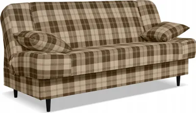 Produktbild von Family Meble Couch Sally Schlafsofa Schlafcouch mit Bettkasten Freistehendes Lounge Sofa Bequem zum Entspannen Wohnzimmer Wartezimmer Braun-Beige