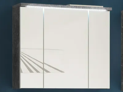 Image de Spiegelschrank >Peter< in Beton aus MDF - 80x69x20cm (BxHxT)