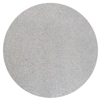 6 runde Platzsets mit Pailletten, 34 cm, silber