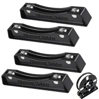 4er-Set 3D-Drucker-Filamenthalter, verstellbar, schwarz, Kunststoff