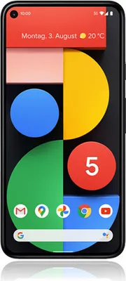 Produktbild von Google Pixel 5 Smartphone, 128 GB, Just Black, 6 Zoll, 90 Hz, Qualcomm Snapdragon 765G, Android, 5G WLAN Bluetooth NFC, Kabelloses Laden, IP68, Fingerabdrucksensor, Nachtmodus