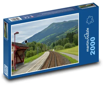 Zdjęcie produktu dla Puzzle 2000 Stacja kolejowa w naturze - martinpuzzle
