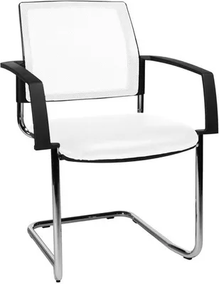 Produktbild von 2 Topstar Besucherstühle BtoB 20 BB490A S03 weiß Stoff