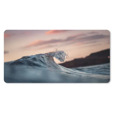 Produktbild von MuchoWow® Schreibtischunterlage Ruhige Wellen bei Sonnenuntergang 80x40 cm - XXL Mauspad - Gaming Mauspad
