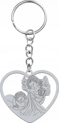 Produktbild von Radziszewska Schutzengel Schlüsselanhänger Silber 925 Gravur Geschenk