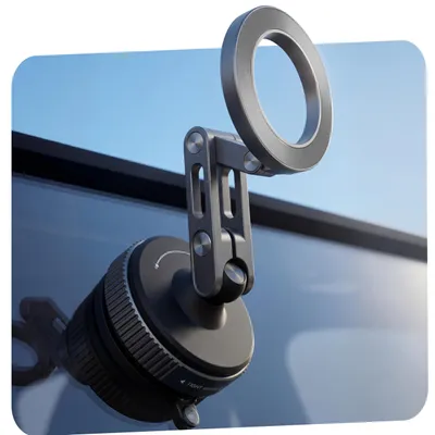 Immagine prodotto di Supporto magnetico per telefono con ventosa, ideale per auto e altro