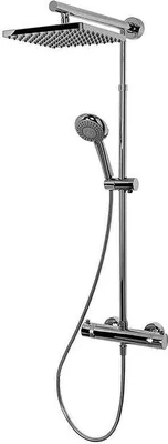 Produktbild von Schulte Duschmaster Rain D9641 Kopfbrause Eckig mit Thermostat chrom