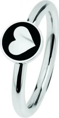 Produktbild von Ernstes Design Damen Ring, silberfarben, mit Herz-Motiv und zeitlosem Design