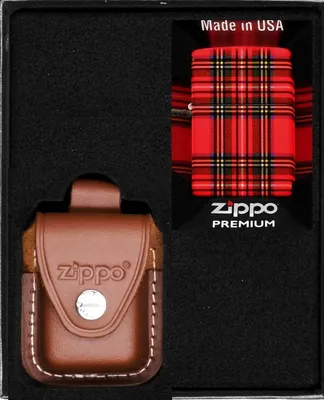 Produktbild von ZIPPO Feuerzeug-Set RED PLAID DESIGN Geschenk No4